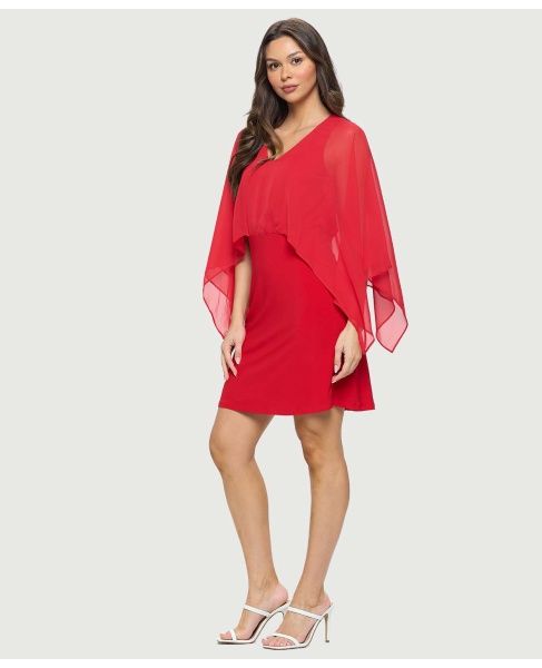 Chiffon Ruffle Sleeved Dress