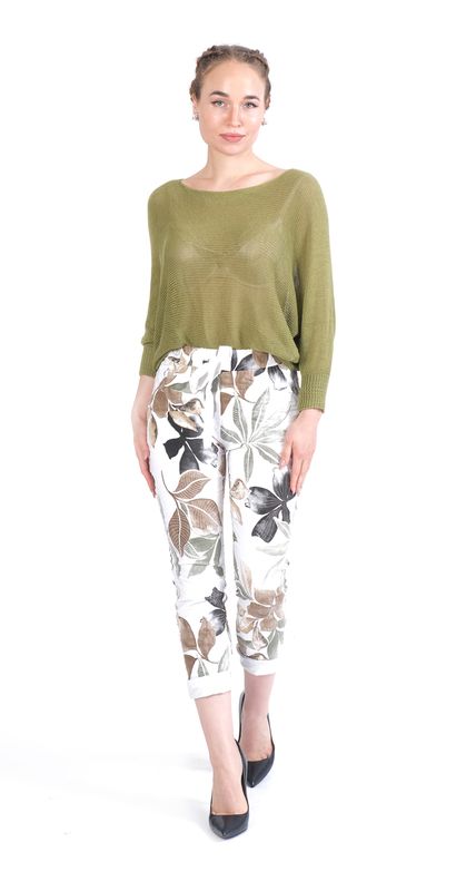 Silk Ladder Top- Army