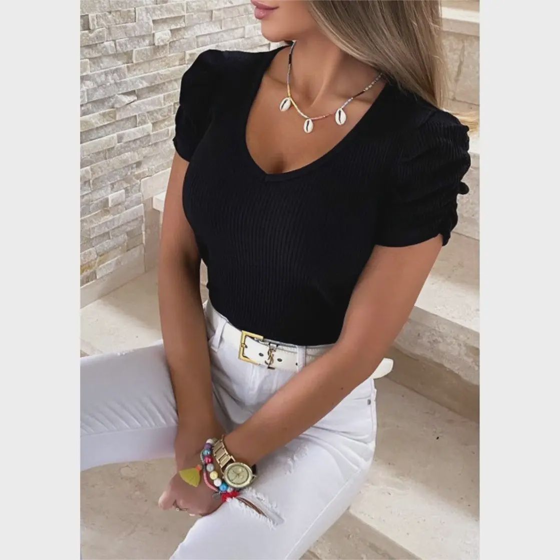 Summer Tshirt, Size: S, Colour: Black