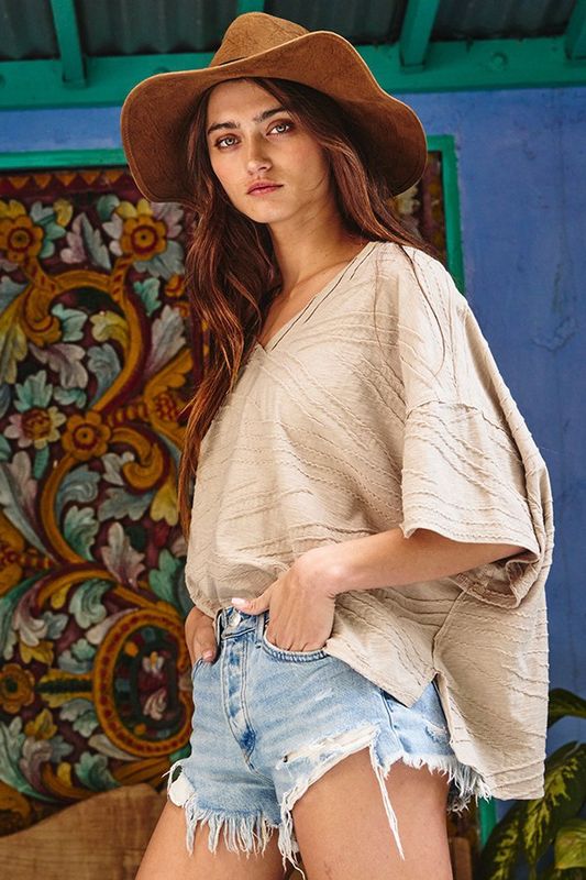 Vneck Oversized Top