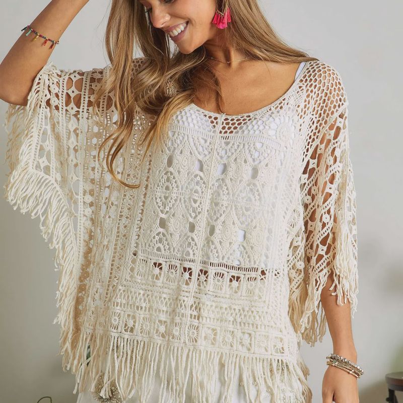 Fringe Hem Crochet Top