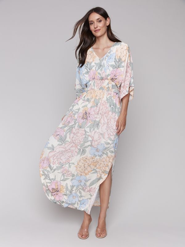 Printed Dolman Maxi Dress