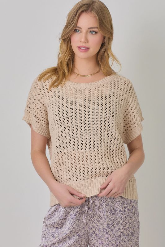 Crochet Slouchy Short Sleeve