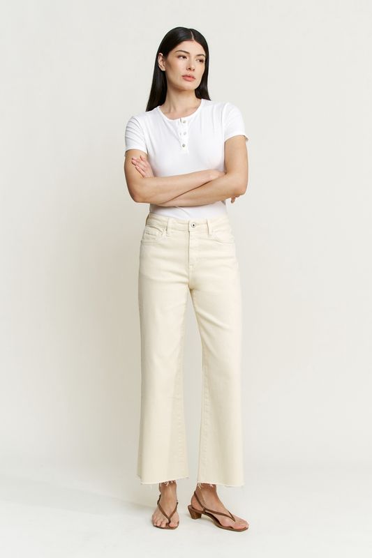 Mica Denim High Wide Crop Hem