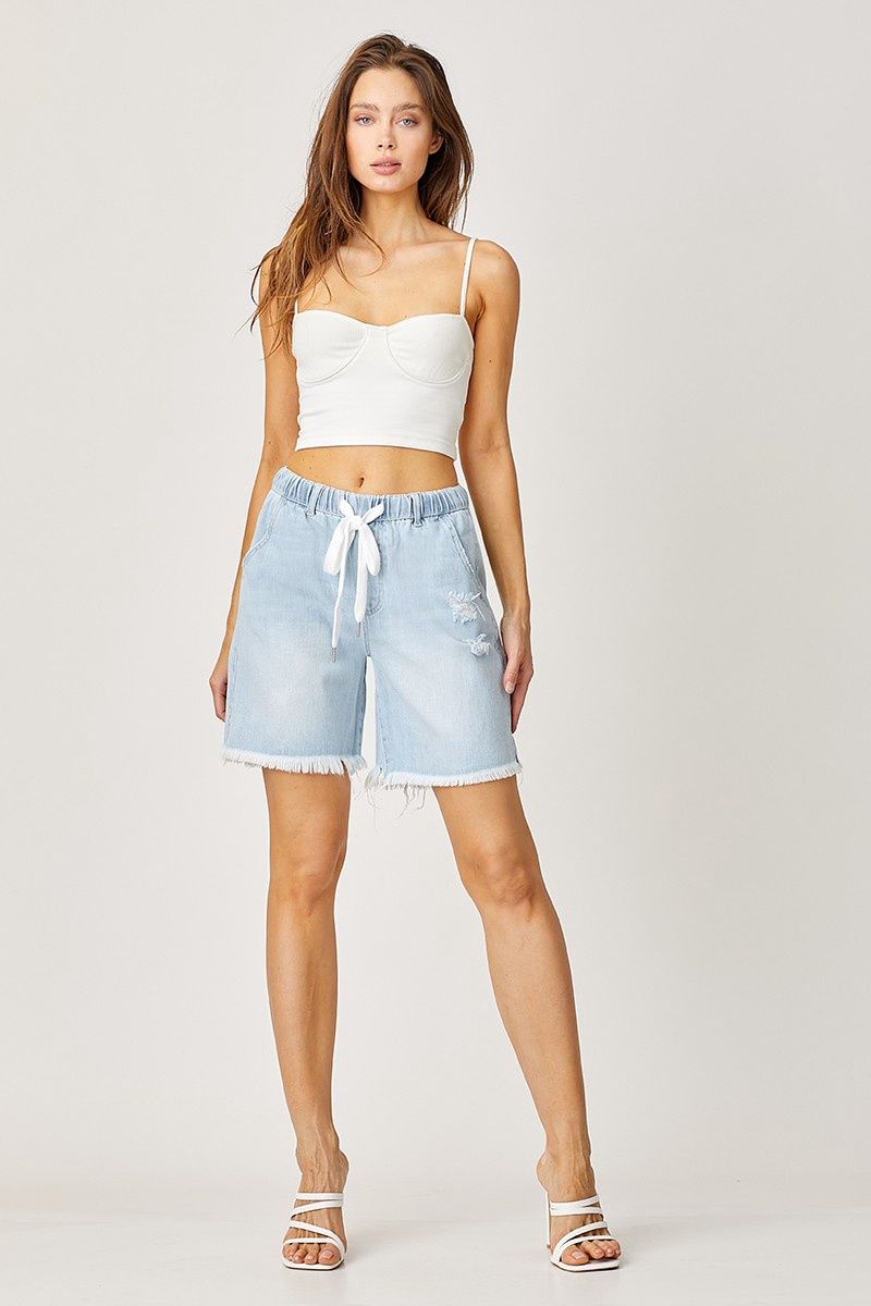 RISEN High Rise Boyfriend Shorts