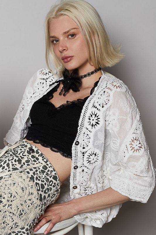 Woven Cardigan