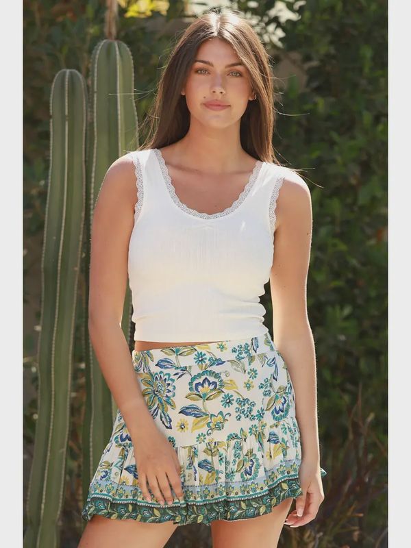 Floral Mini Skort