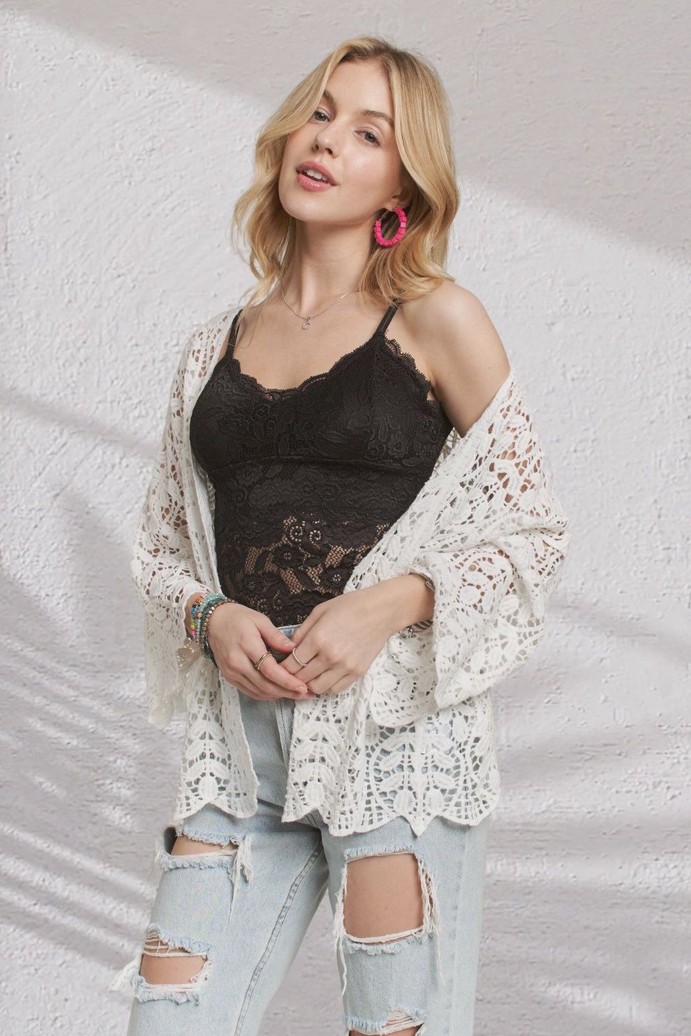Leaf Pattern Cardigan