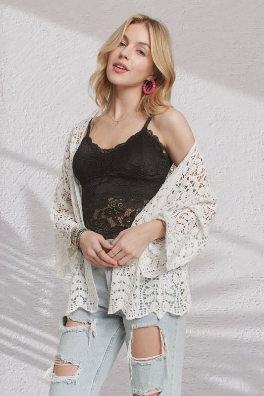 Leaf Pattern Cardigan