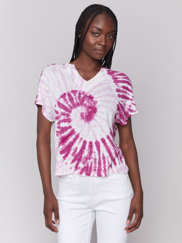 Printed Short Sleeve Dolman Top