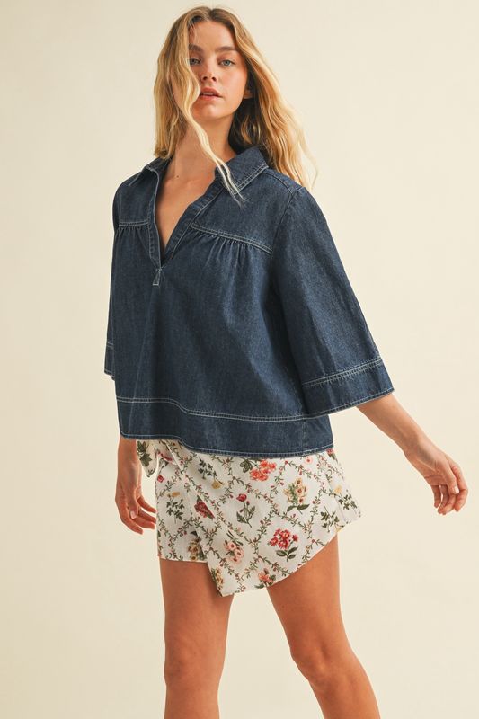Denim Vneck