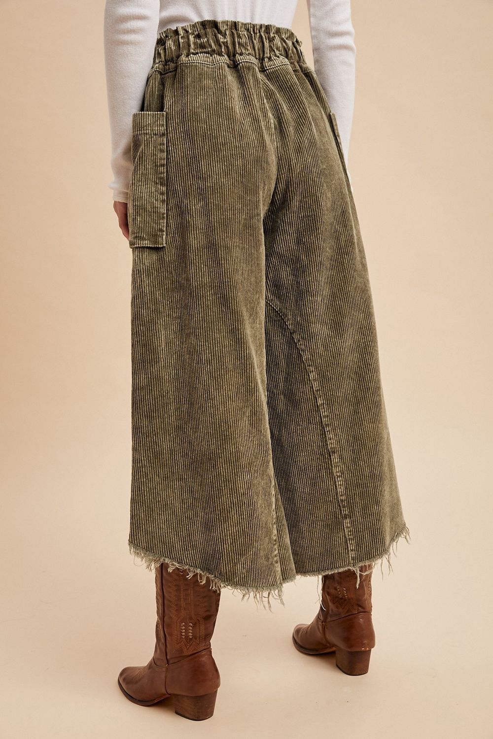 Mineral Wash Cropped Corduroy