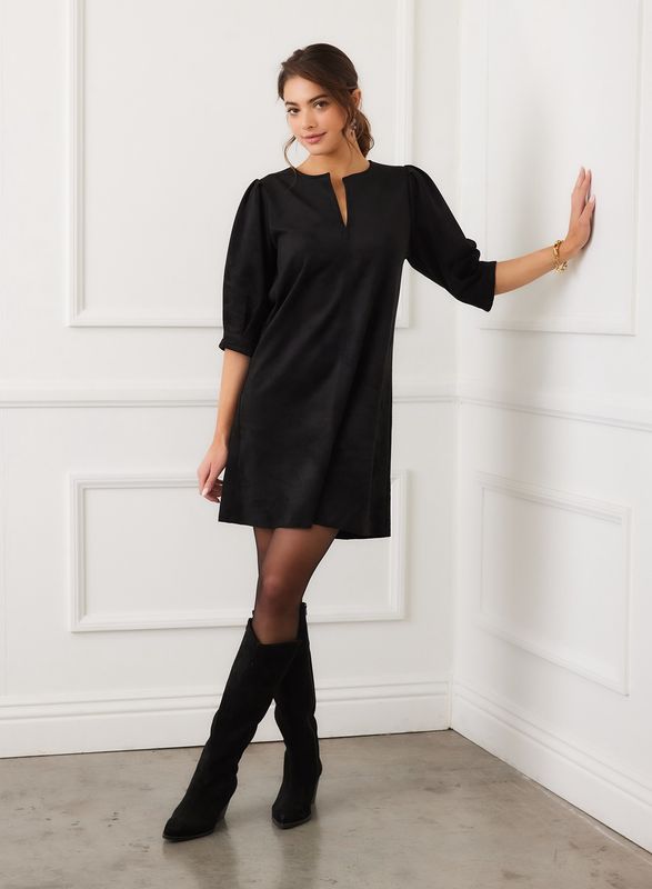 Faux Suede  Dress