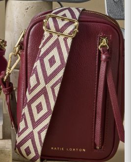 Hallie Small Crossbody, Colour: Cherry