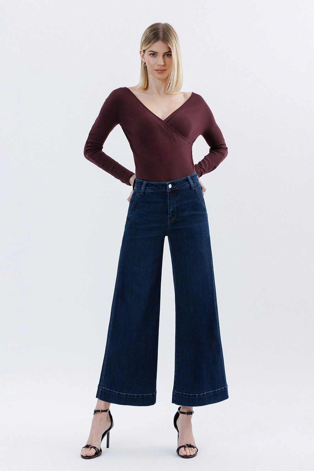 Flying Monkey High Rise Wide Leg Jeans