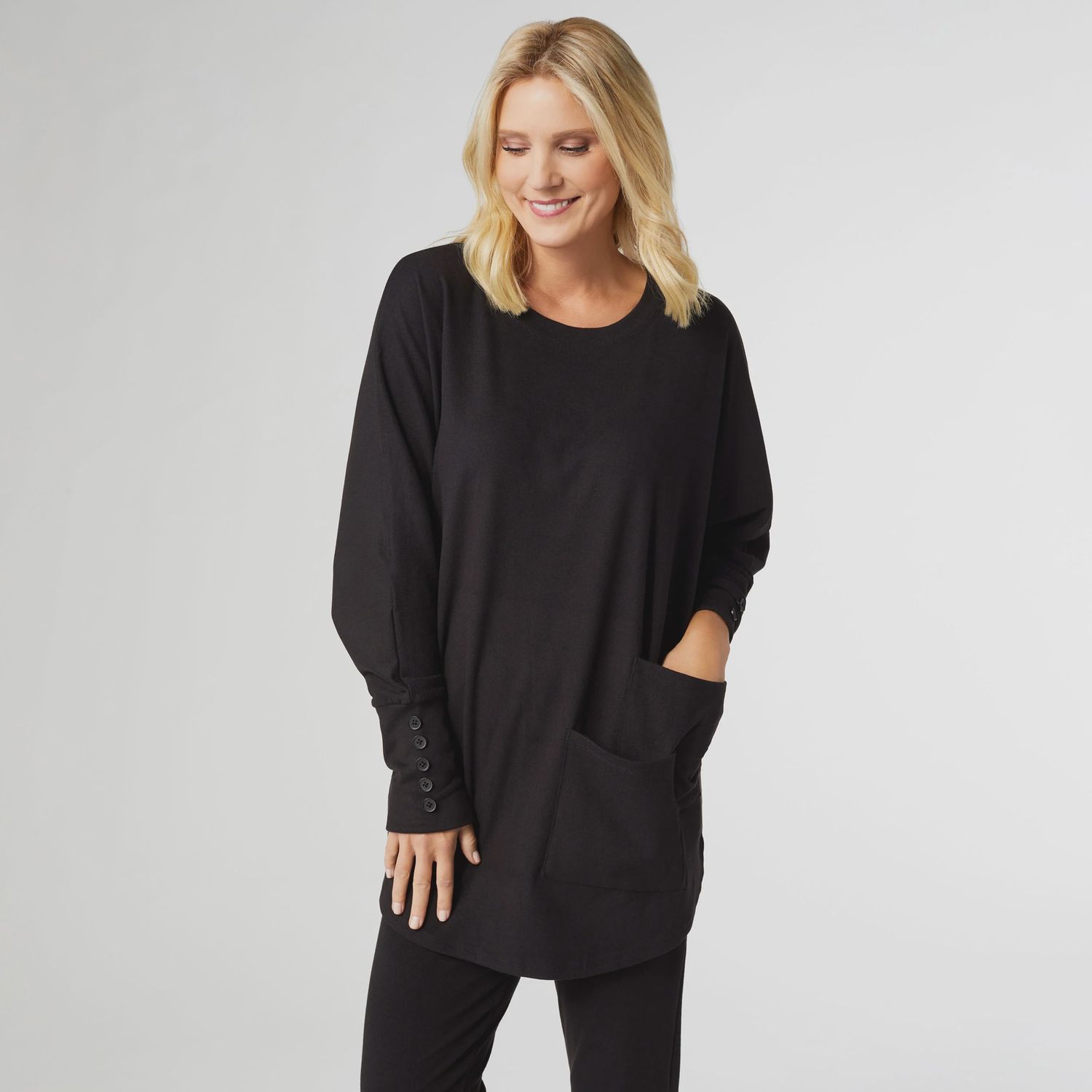 Weekend Brushed Double Pocket Top