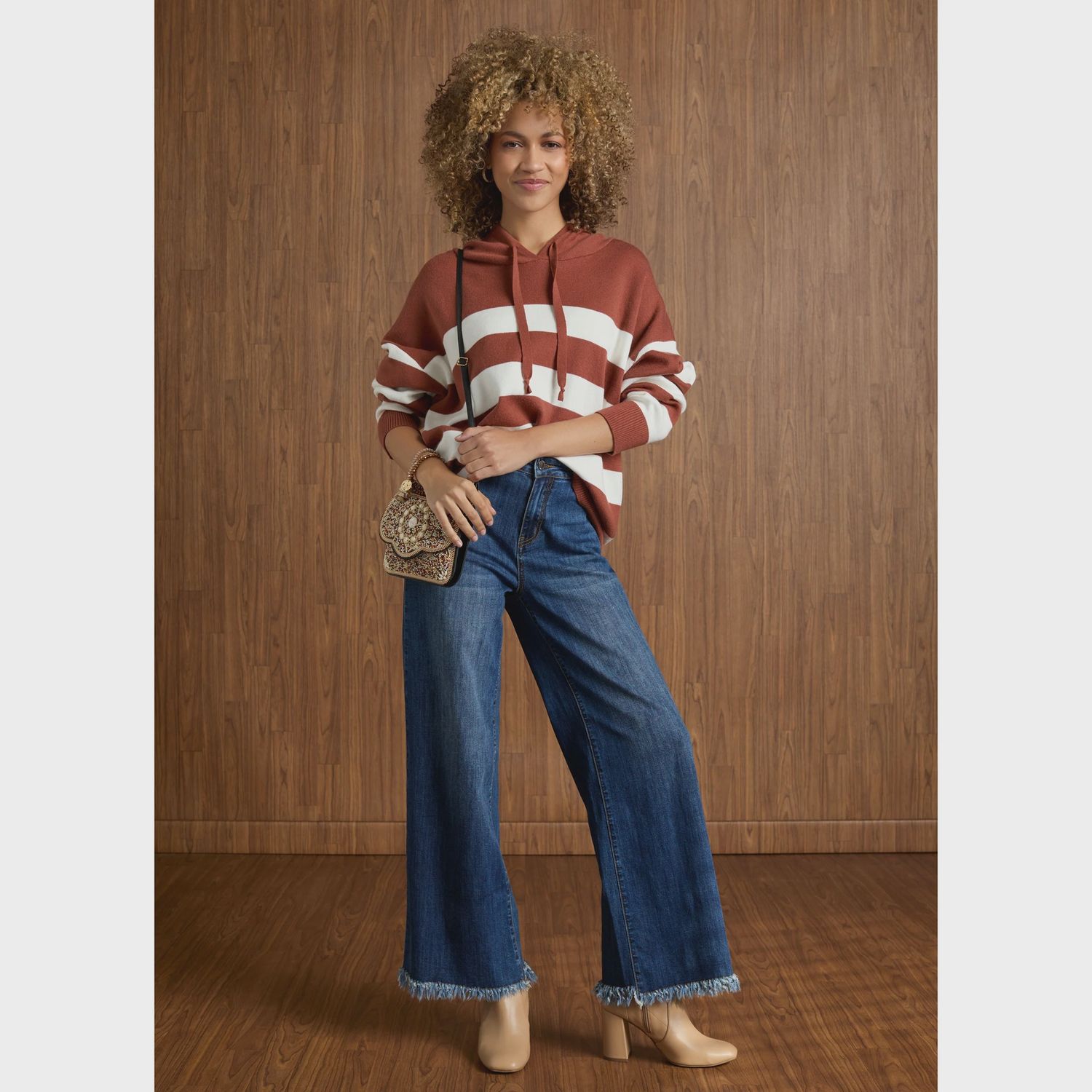 Heavenly-Luxe Stripe Pullover Hoodie