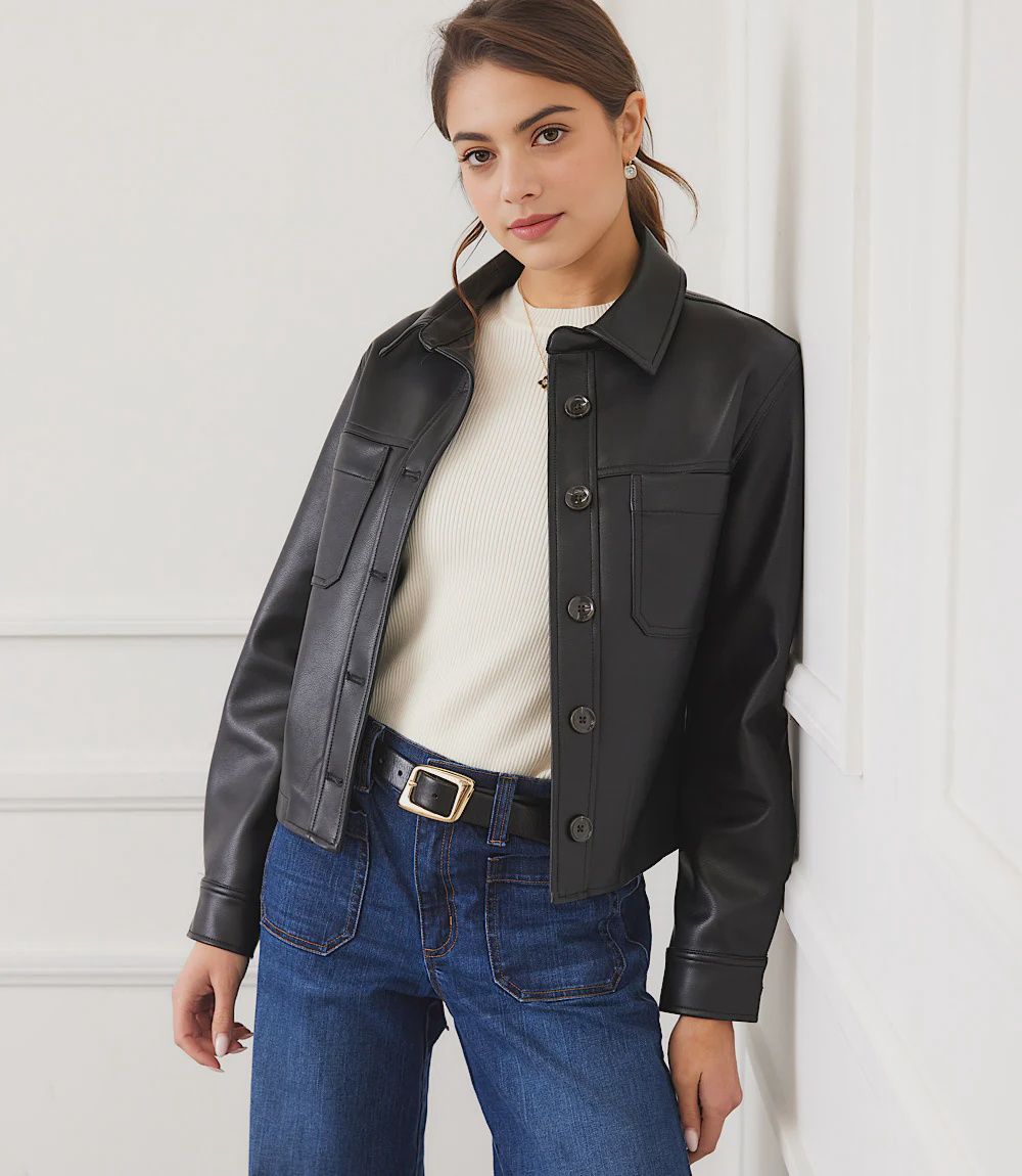 Karen Kane Faux Leather Jacket