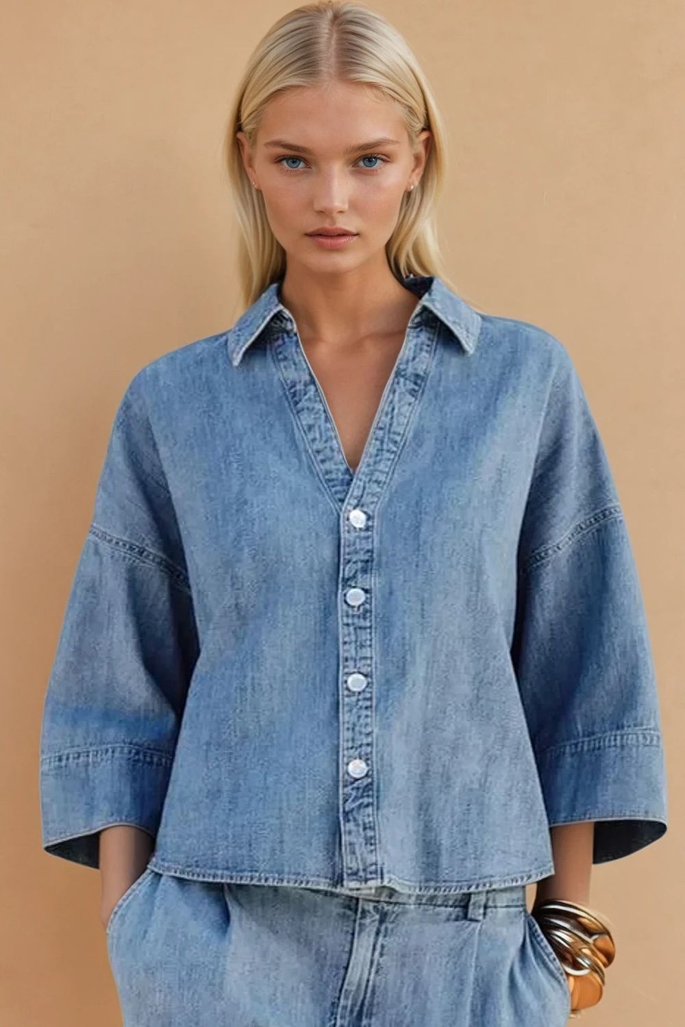 Oversized Denim Shirt
