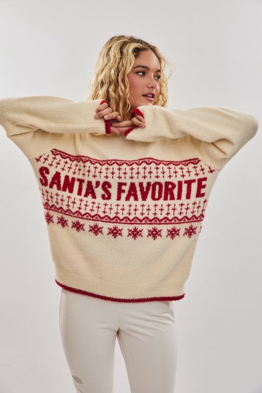 Santa&#39; Favorite Knit Sweater
