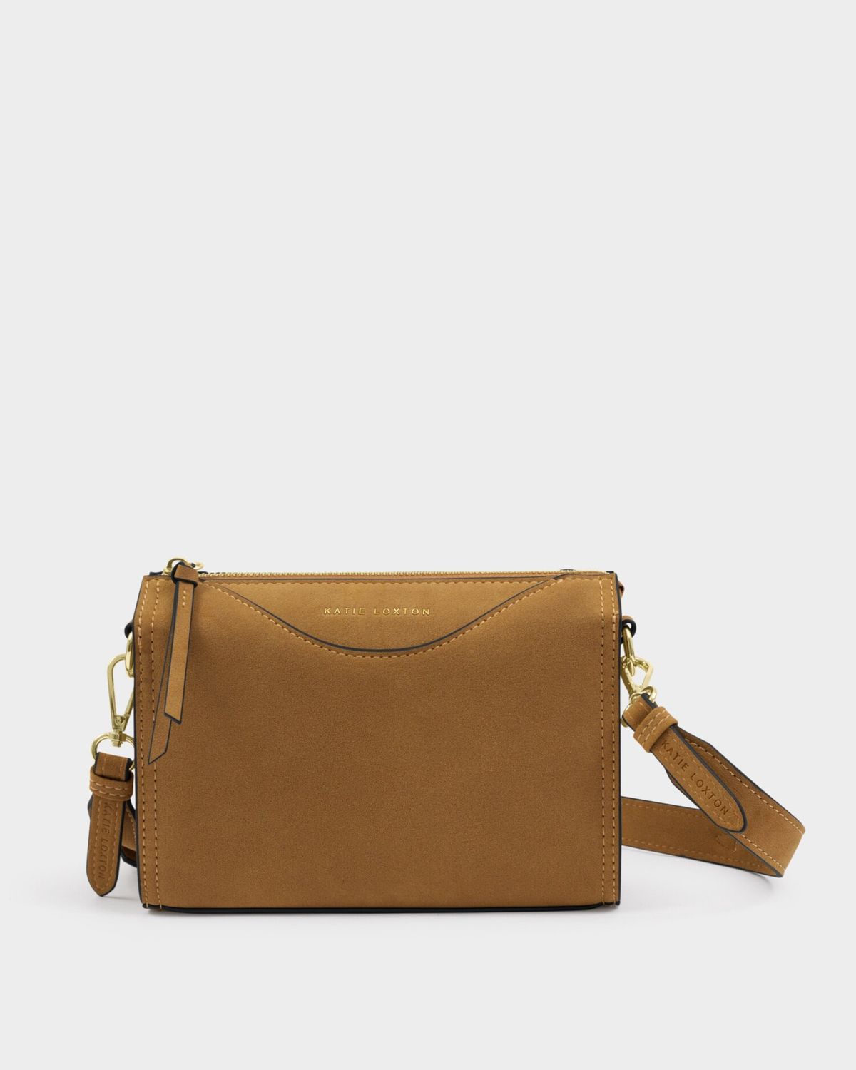 Alba Suedette Crossbody - Caramel