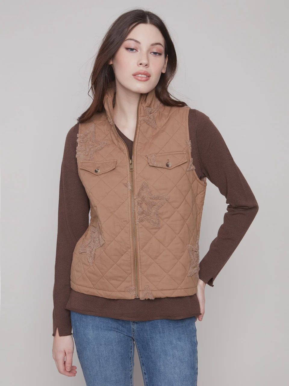 Boucle Quilted Short Vest