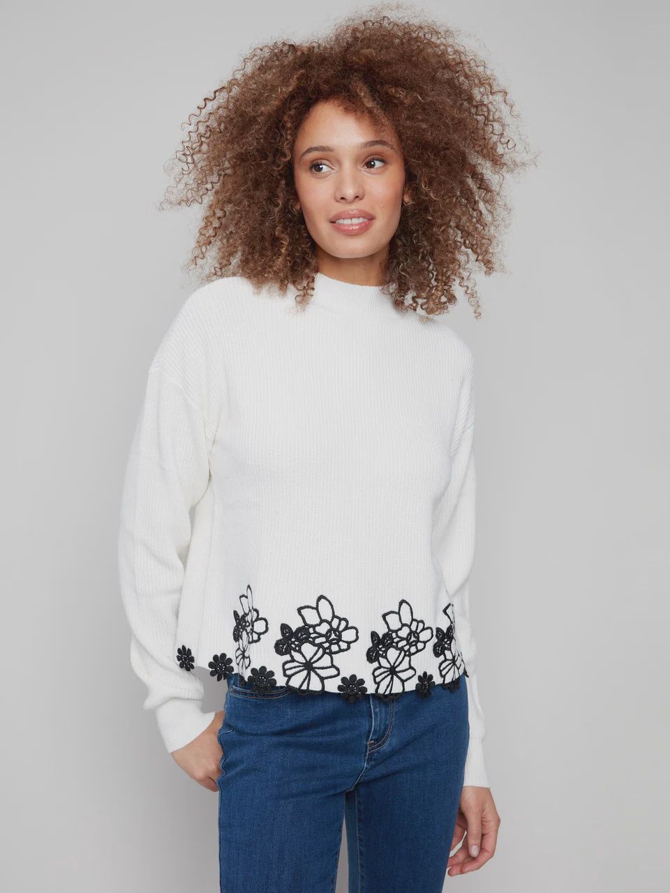 Charlie B. Mock Neck Sweater
