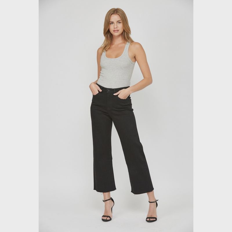 Mica Denim Wide Leg Crop Pants