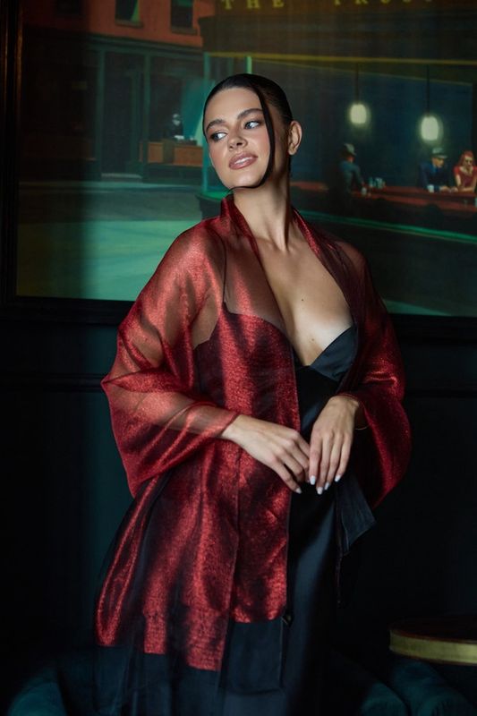 SAACHI Silk Glimmer Scarf