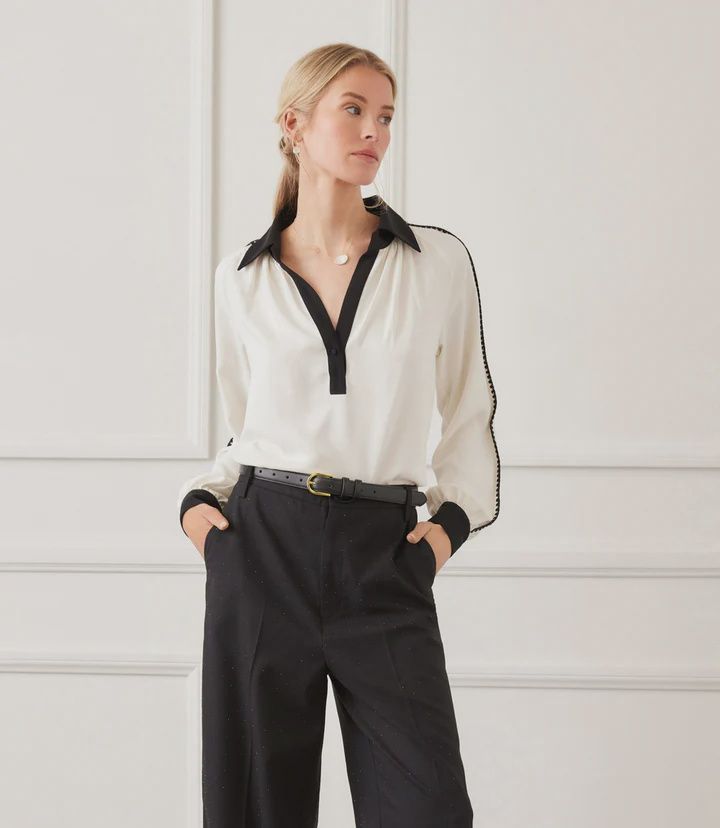 Karen Kane Edge Stitched Top