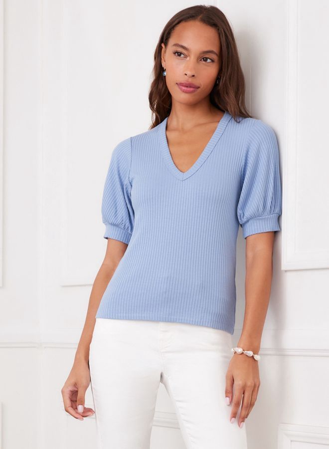 Karen Kane Ribbed Short Sleeve
