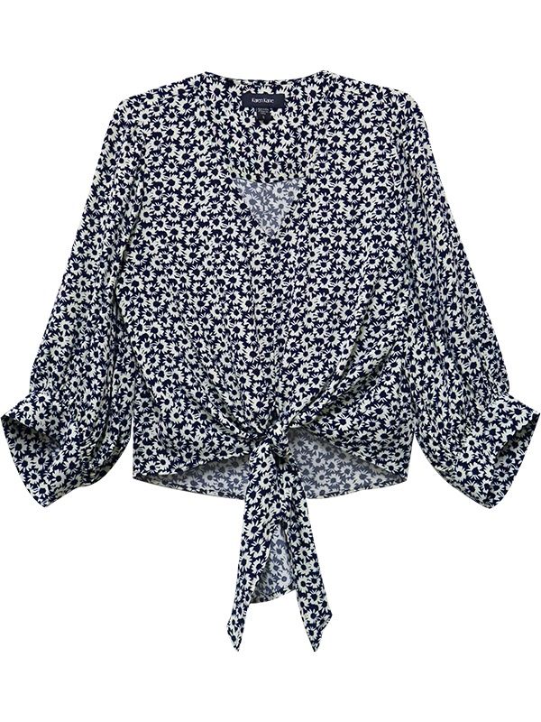 Karen Kane Blouson Tie Front