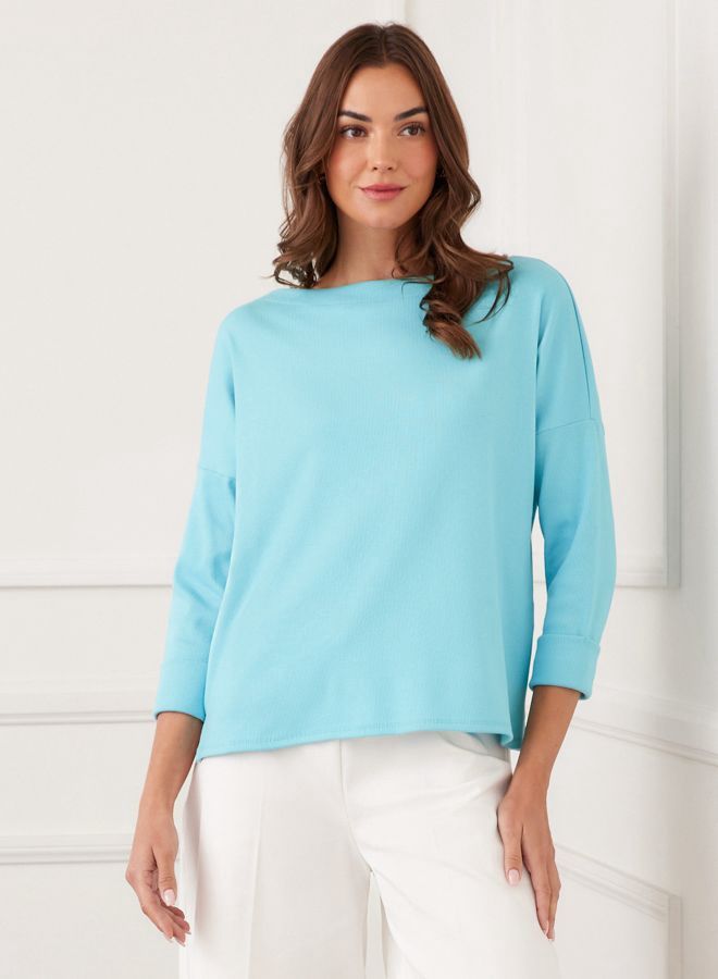 Karen Kane Ribbed Boatneck Top