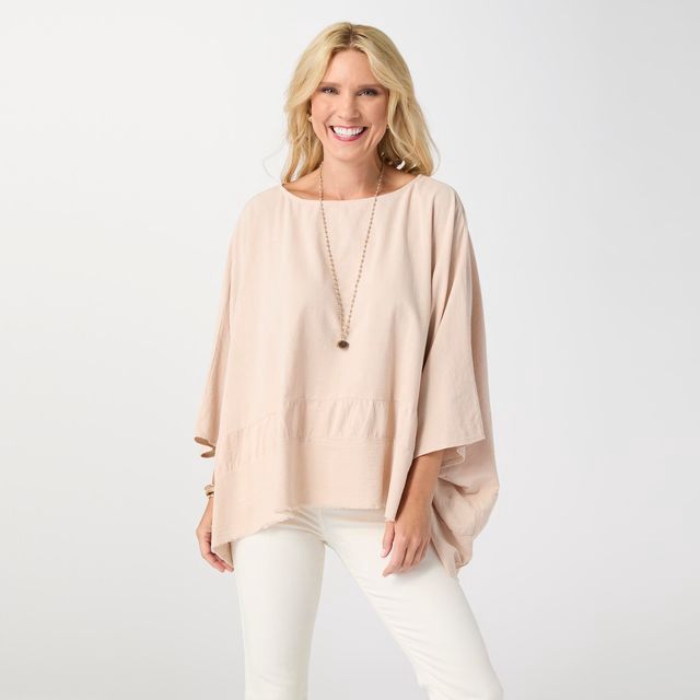 Coco + Carmen Peyton Frayed Edge Poncho