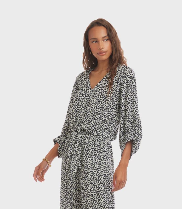 Karen Kane Blouson Tie Front