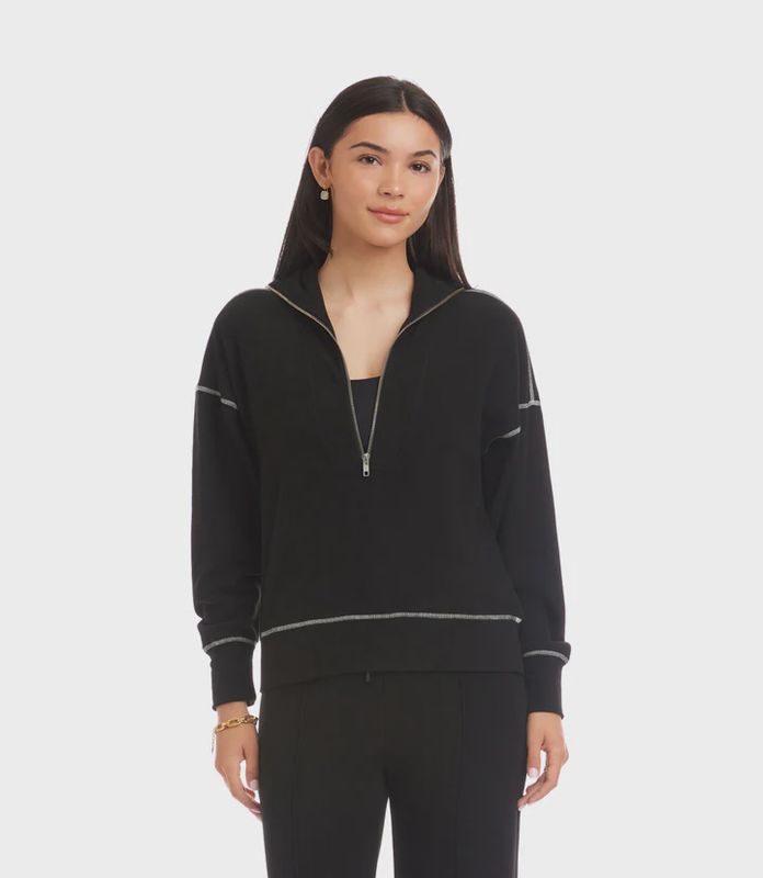 Karen Kane Half Zip Pullover Top
