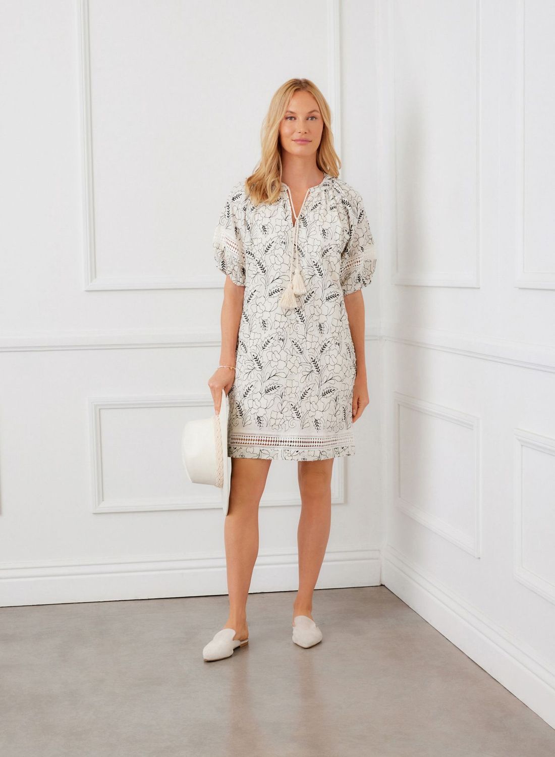 Karen Kane Cream Tassel Dress