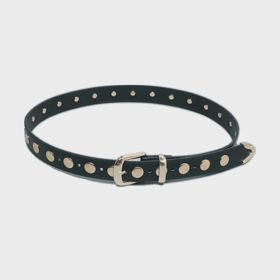 Fully Studded Black Belt Fully Studded Black Belt, Colour: Gold