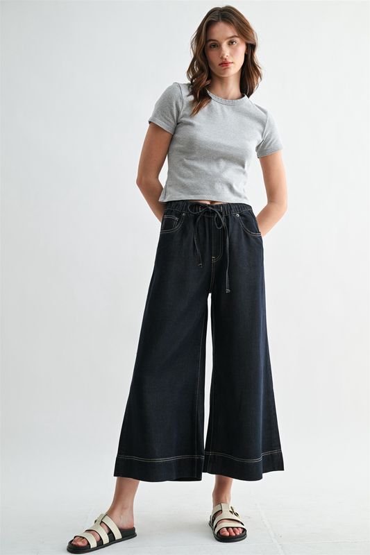 Mica High Rise Wide Leg Denim Pants