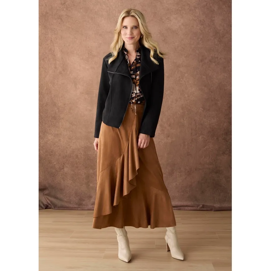 Coco &amp;  Carmen Canyon Faux Suede Skirt
