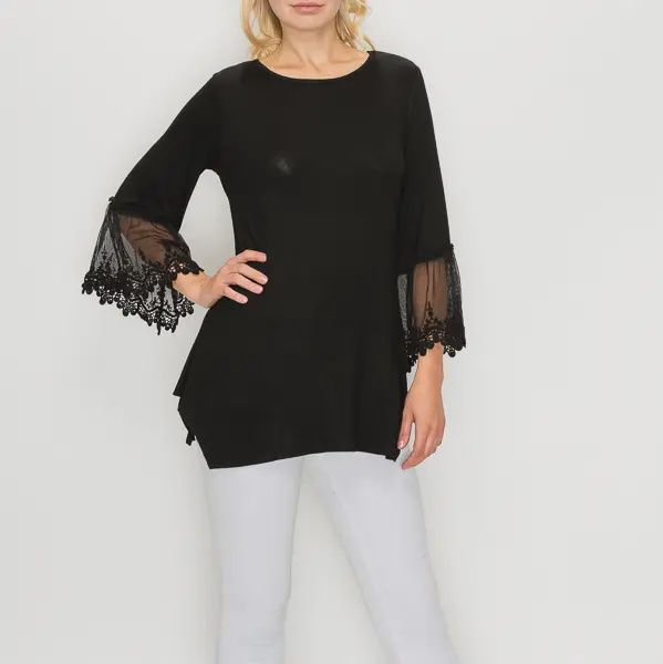 Simply Chic Lace Sleeve Tunic