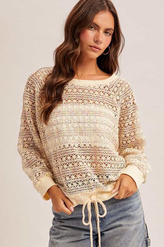 Raglan Crochet Cinch Top