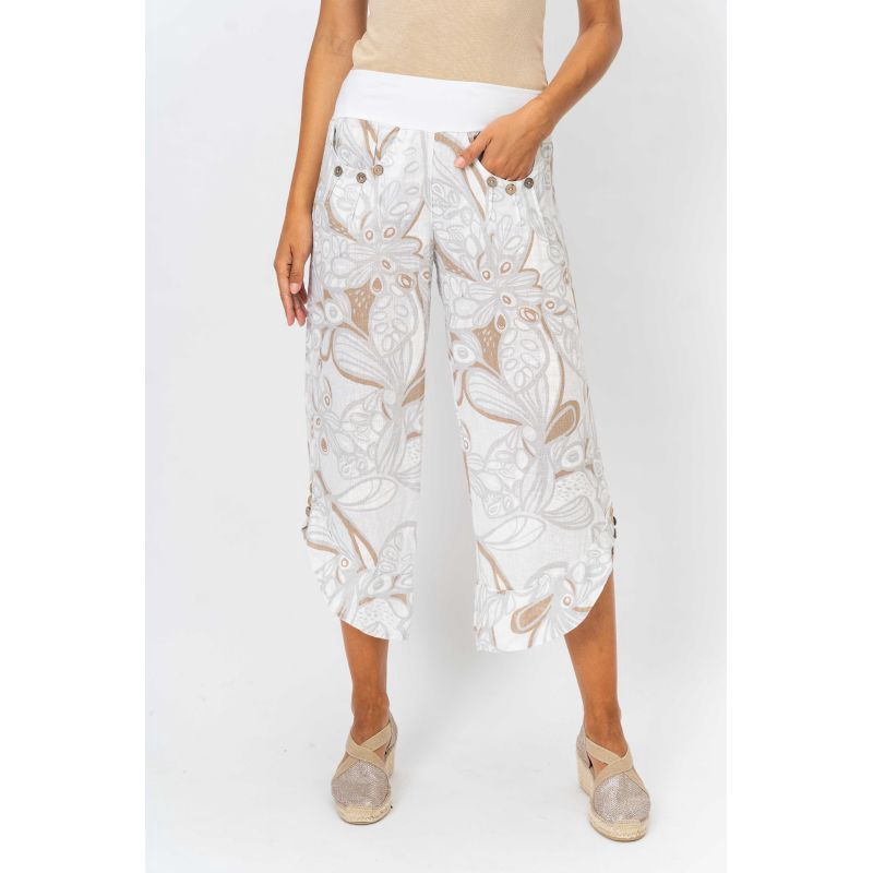 Lookmode Linen Cropped Pants