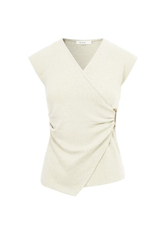 Elle Textured Knit Clasp Top