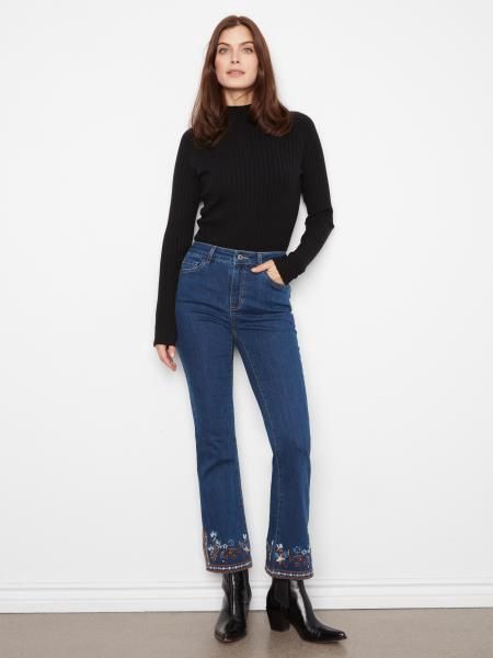 Charlie B. Flare Leg Denim Pants