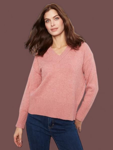 Charlie B. Carnation Vneck Sweater