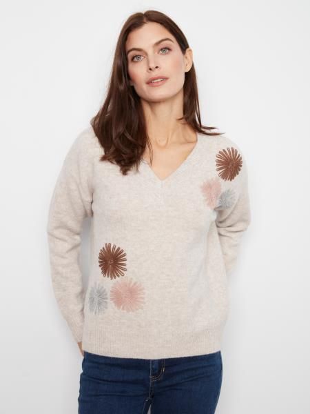 Charlie B. Floral V neck