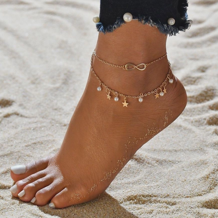 Star Möbius Layered Anklet