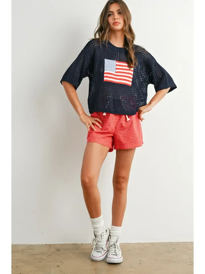 Flag  Crochet Top