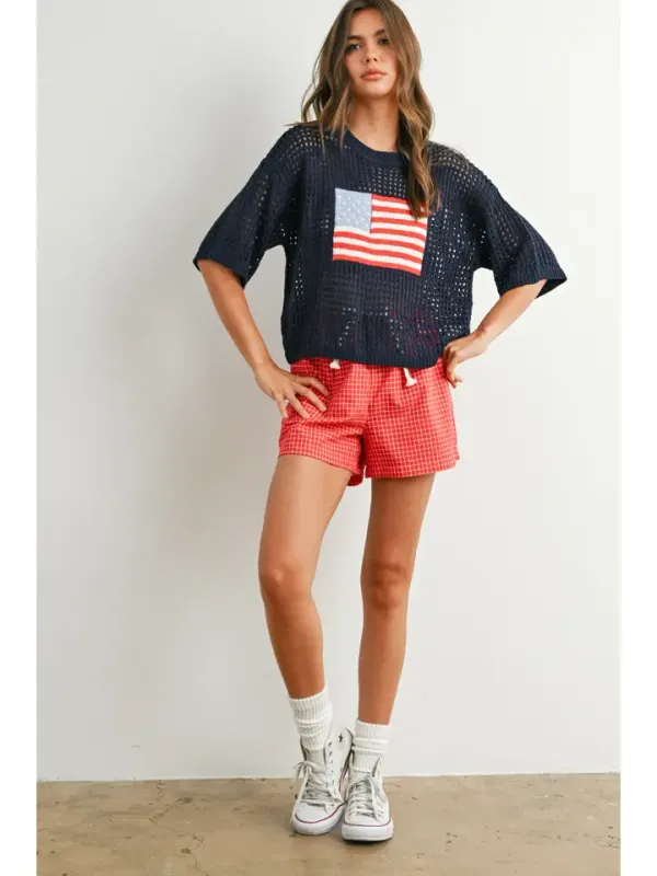 Flag  Crochet Top